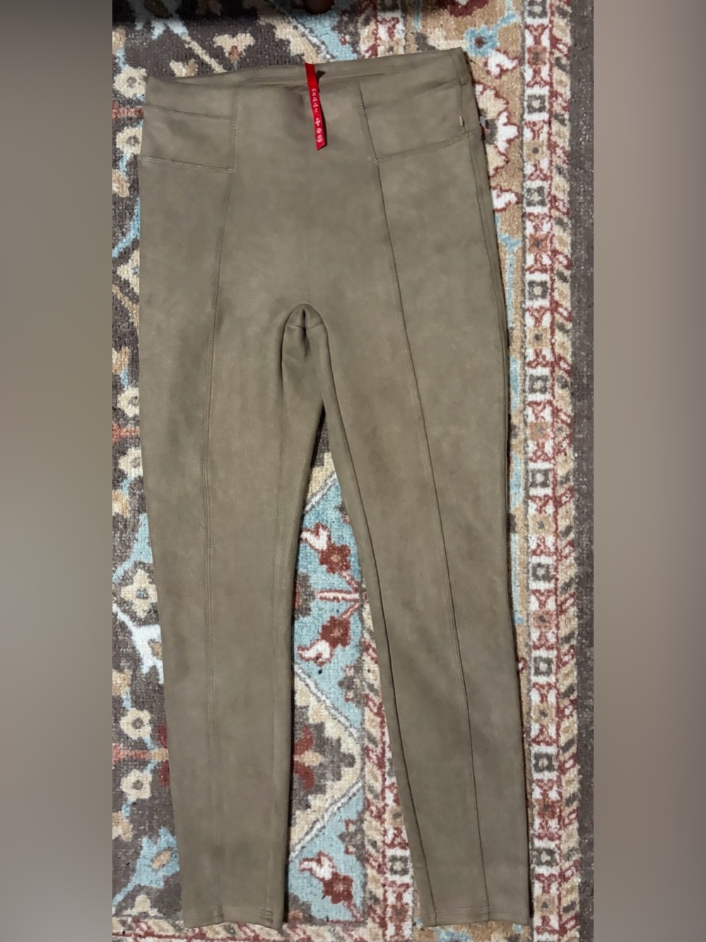 SPANX beige suede Ponte Leggings